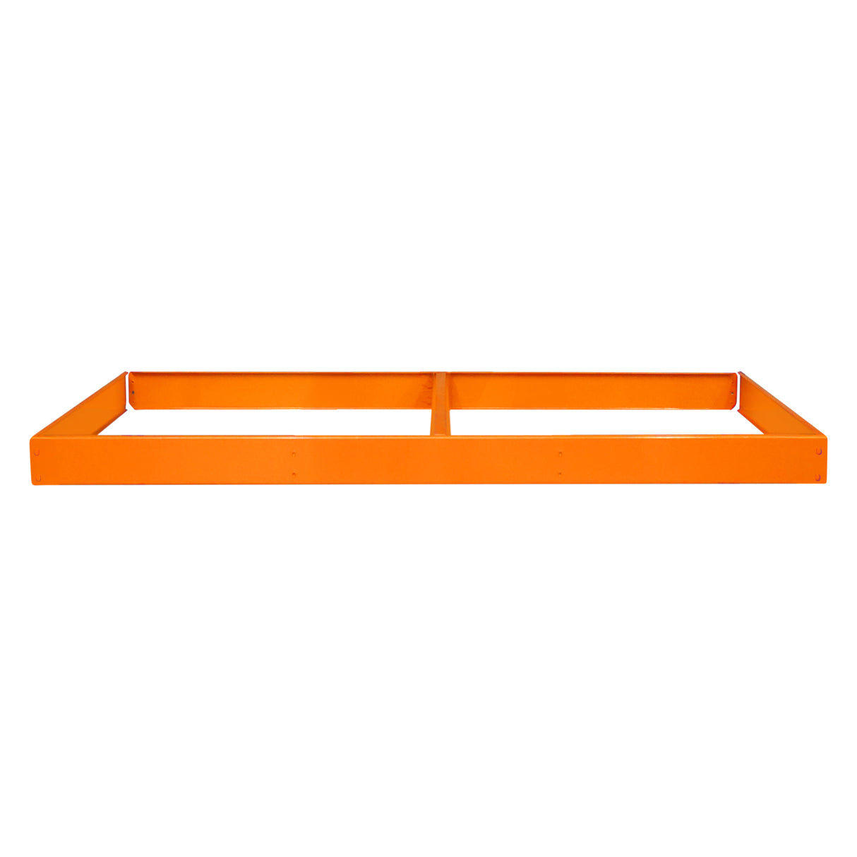 Prateleira adicional S-Rax de 120 cm x 60 cm, estrutura retangular em metal laranja, ideal para organização de espaços de trabalho