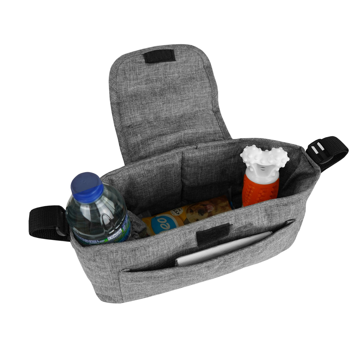 Carrinho Cinza para pet de estima e Caddy Bag