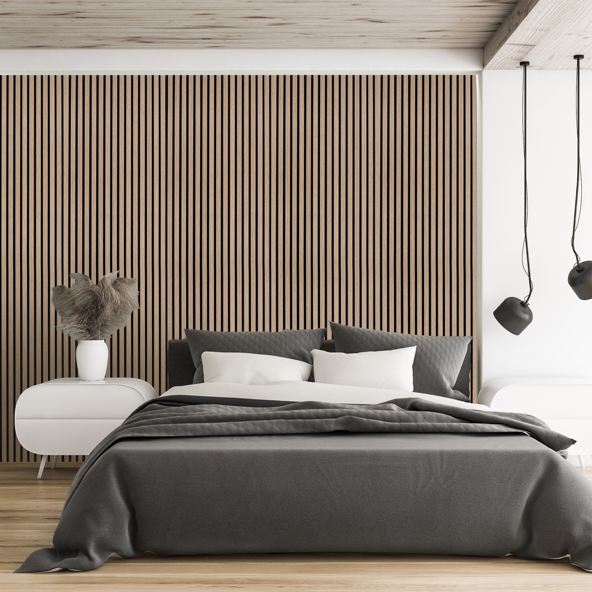 Painéis Acústicos de Parede - Nogueira Clara