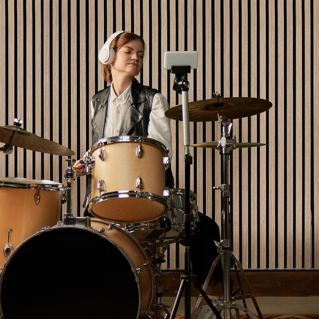 Painéis Acústicos de Parede - Nogueira Clara x 2 unidades