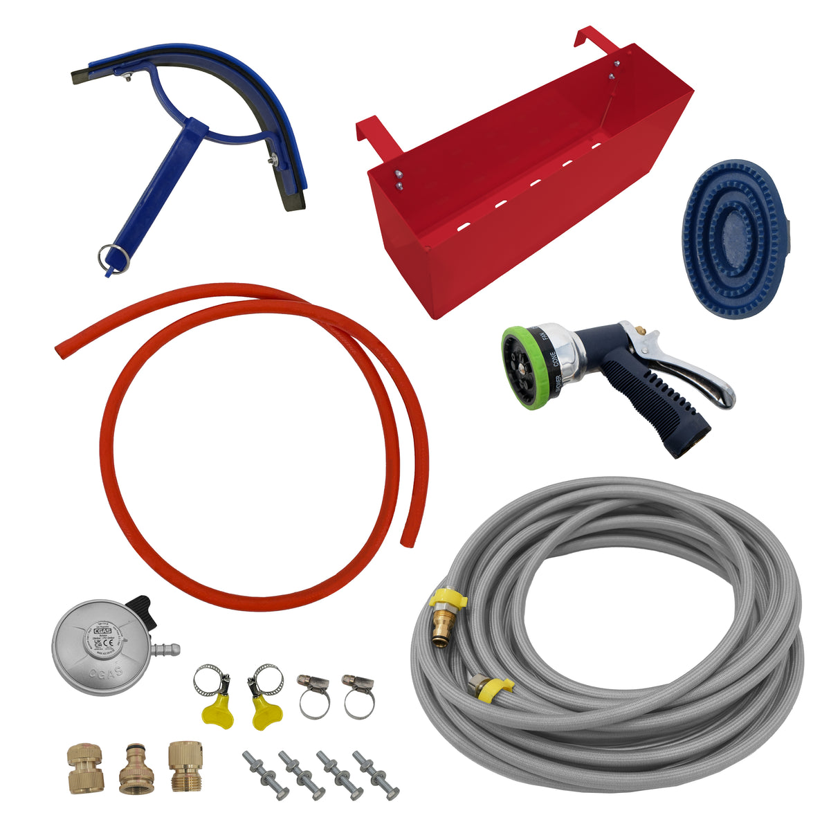 Ducha Portátil para Cavalos Deluxe - Vermelho