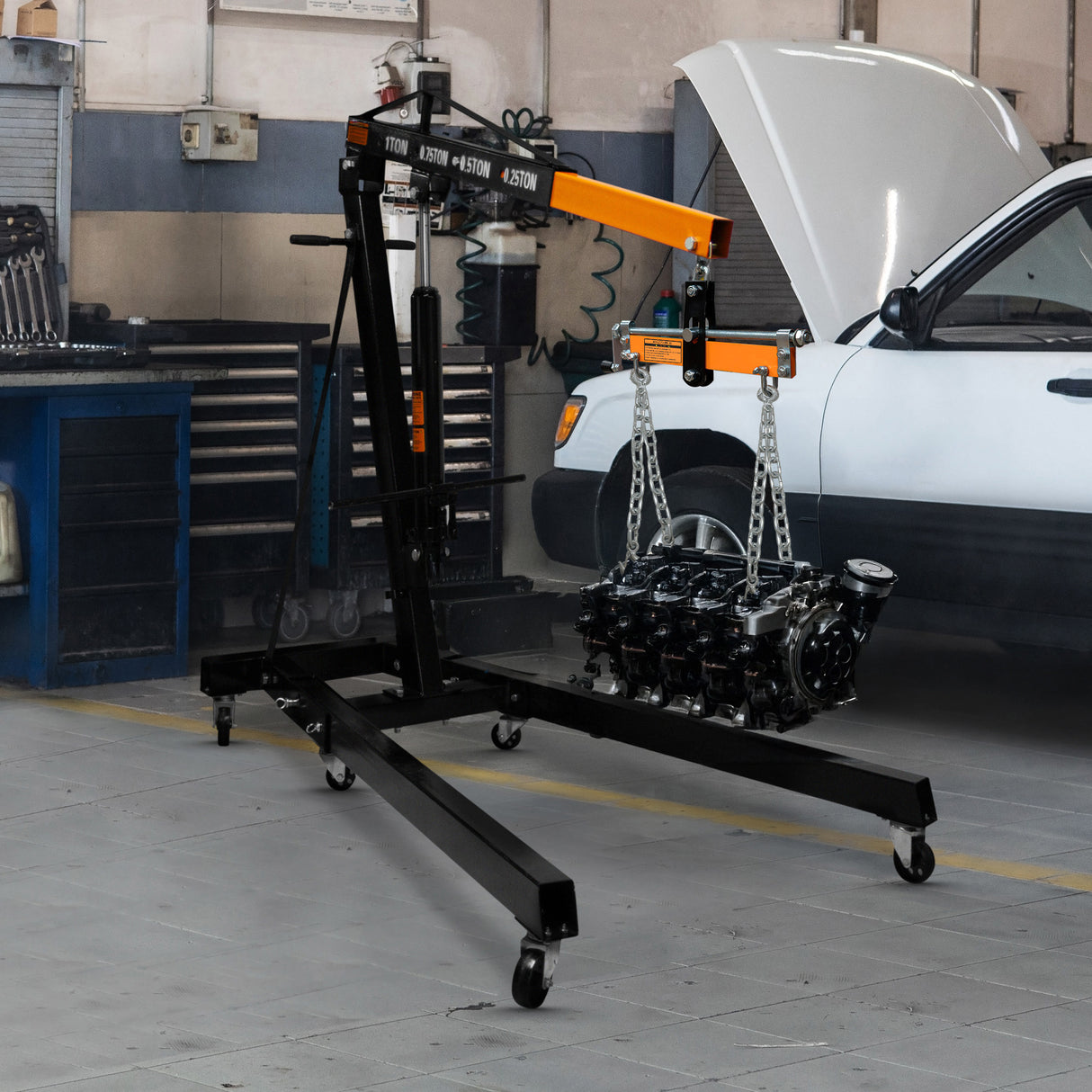 Guindaste de motor de 1 tonelada e nivelador de carga