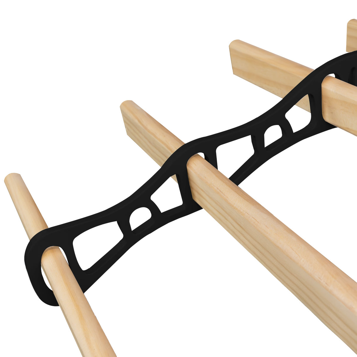 Varal de teto com polia para roupas - Preto - 0,9 m