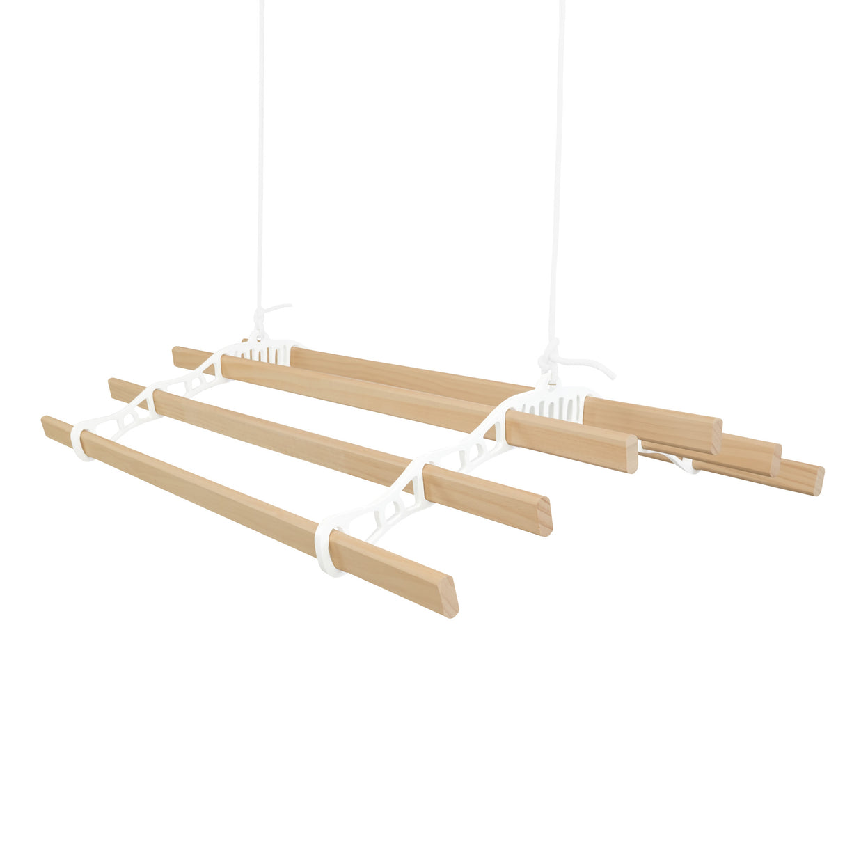 Varal de teto com polia para roupas - Branco - 0,9 m