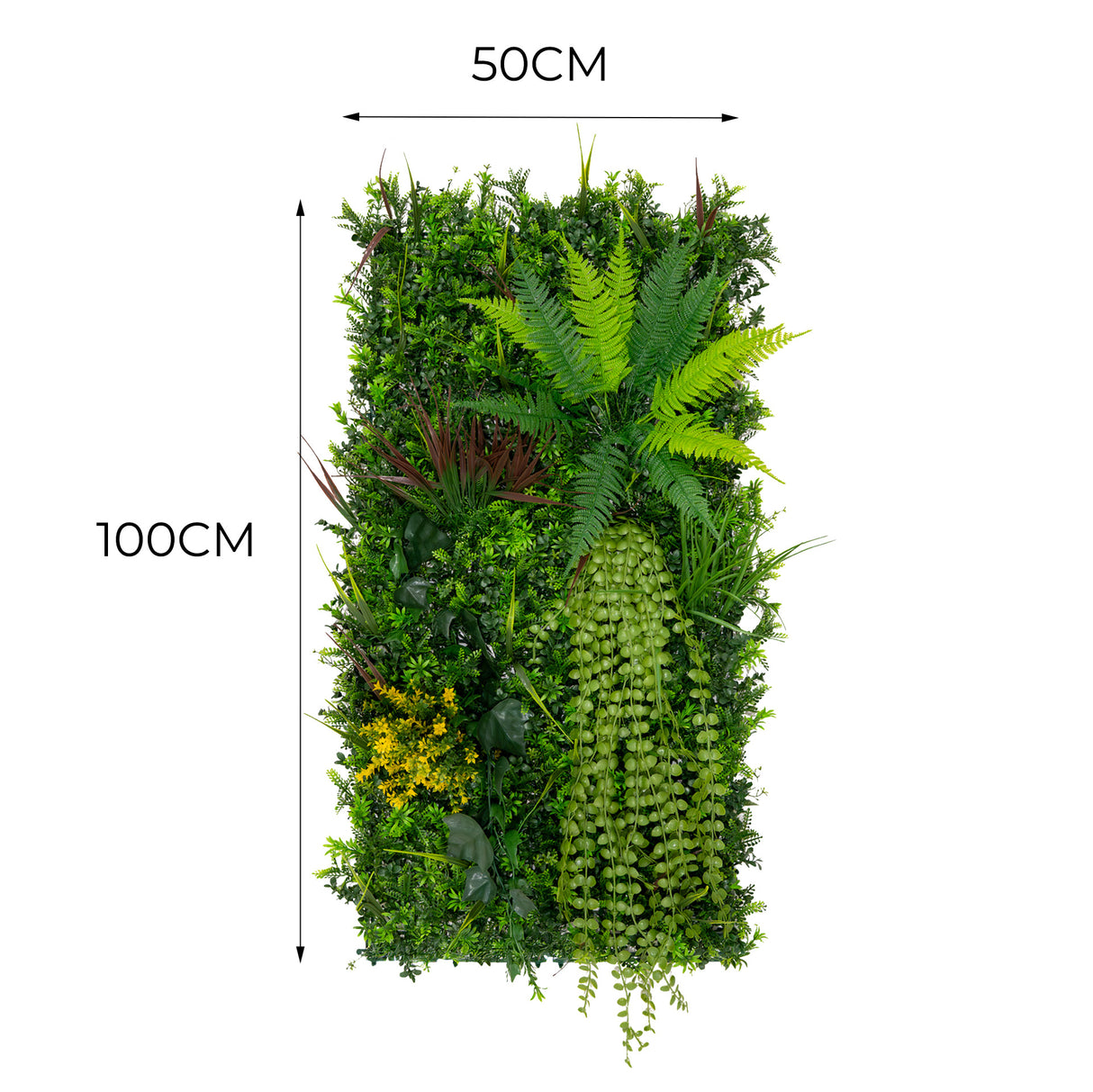 Painel de Parede de Jardim Vertical Artificial Alina - 50cm x 100cm