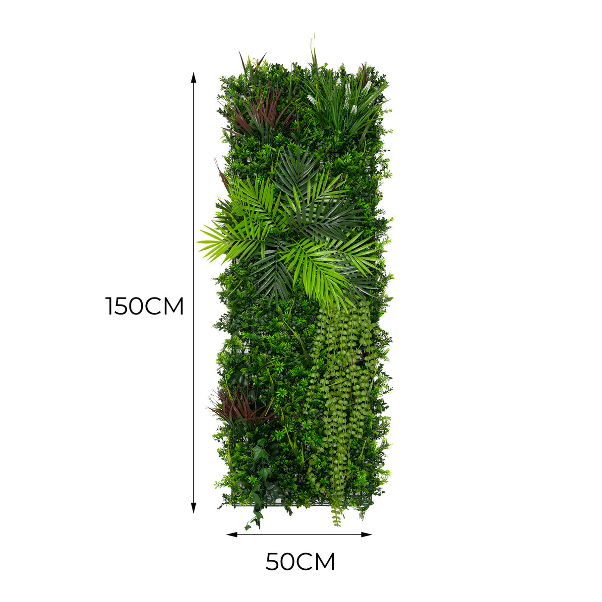 Painel de Parede de Jardim Vertical Artificial Alina - 50cm x 150cm (conjunto de 2 unidades)