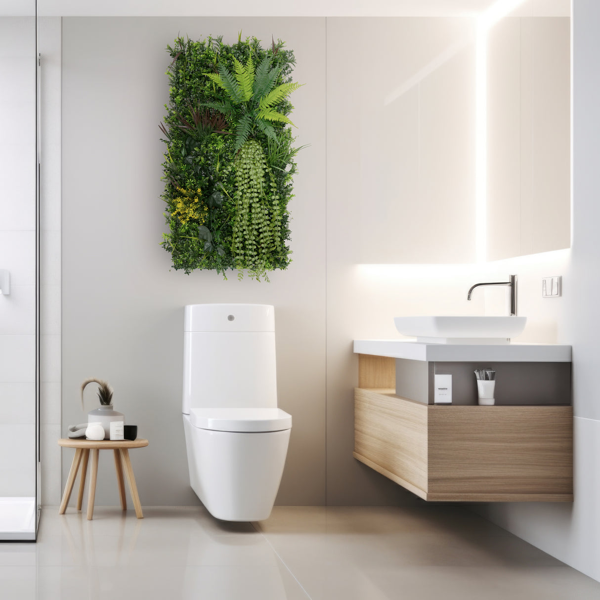 Painel de Parede de Jardim Vertical Artificial Alina - 50cm x 100cm (conjunto de 2 unidades)