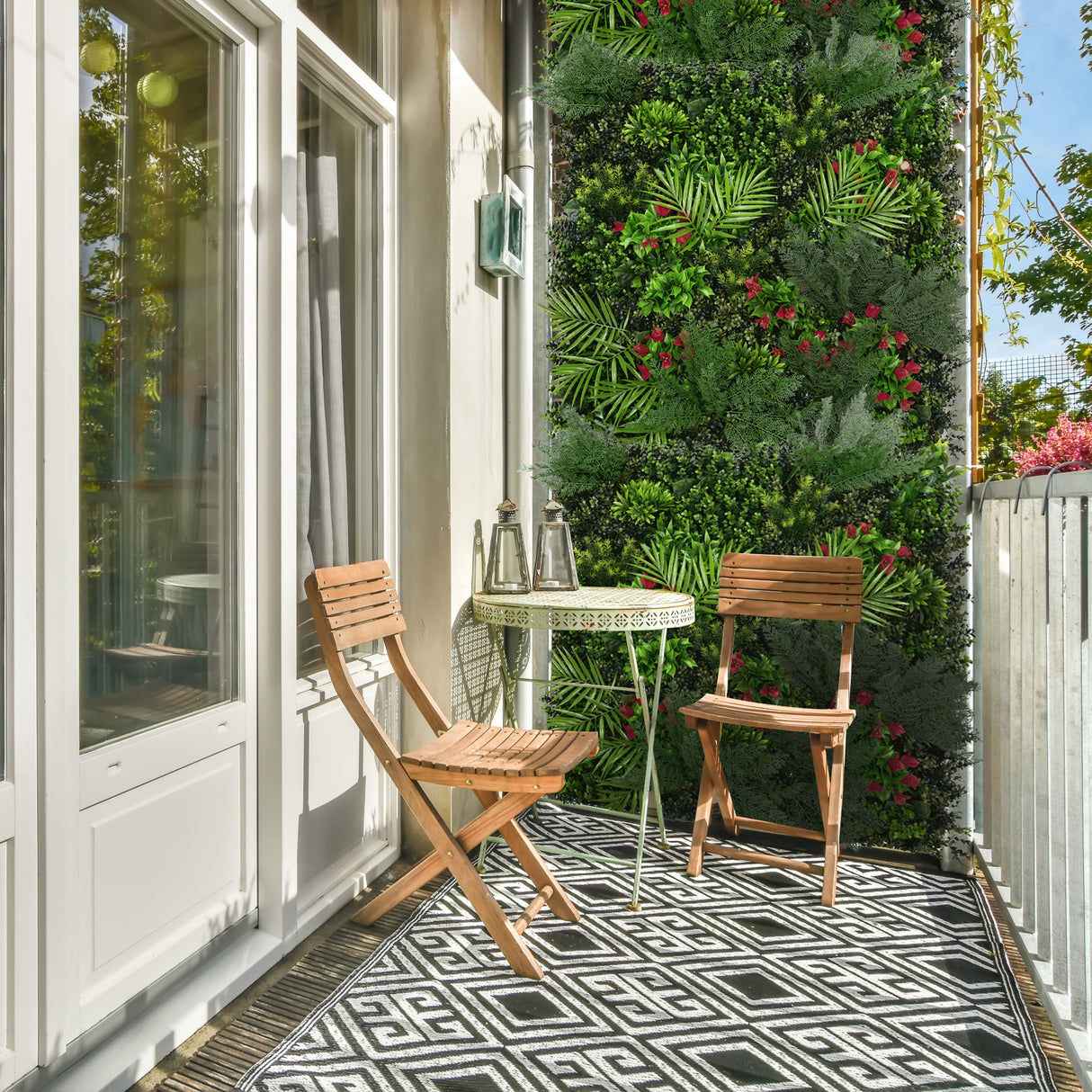 Painel de Parede de Jardim Vertical Artificial Mira- 100cm x 100cm