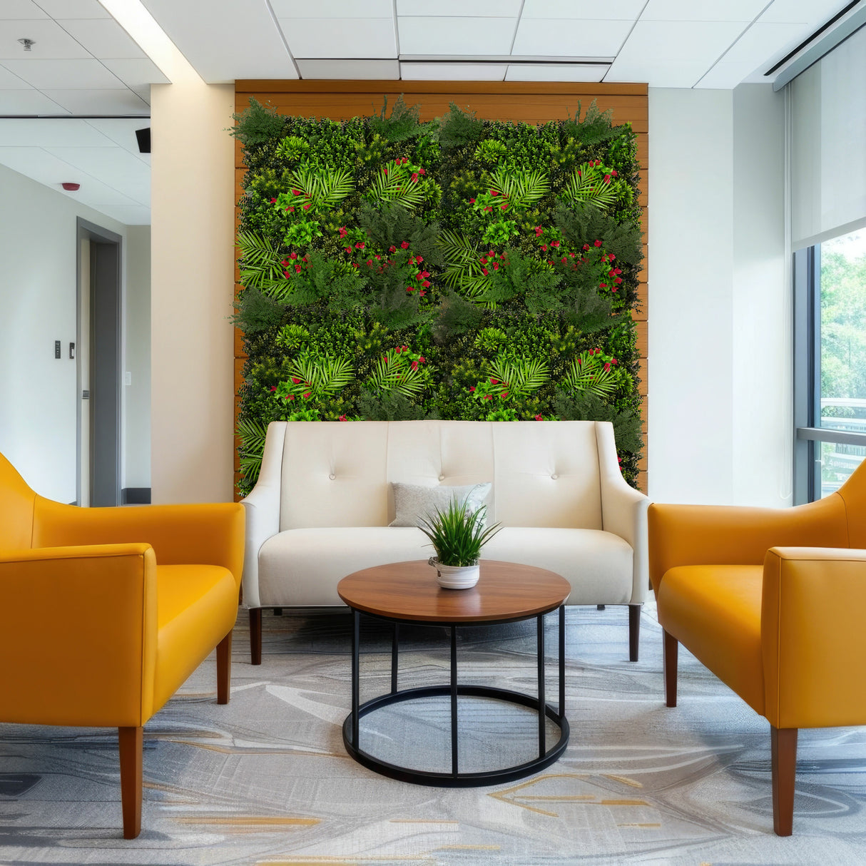 Painel de Parede de Jardim Vertical Artificial Mira- 100cm x 100cm