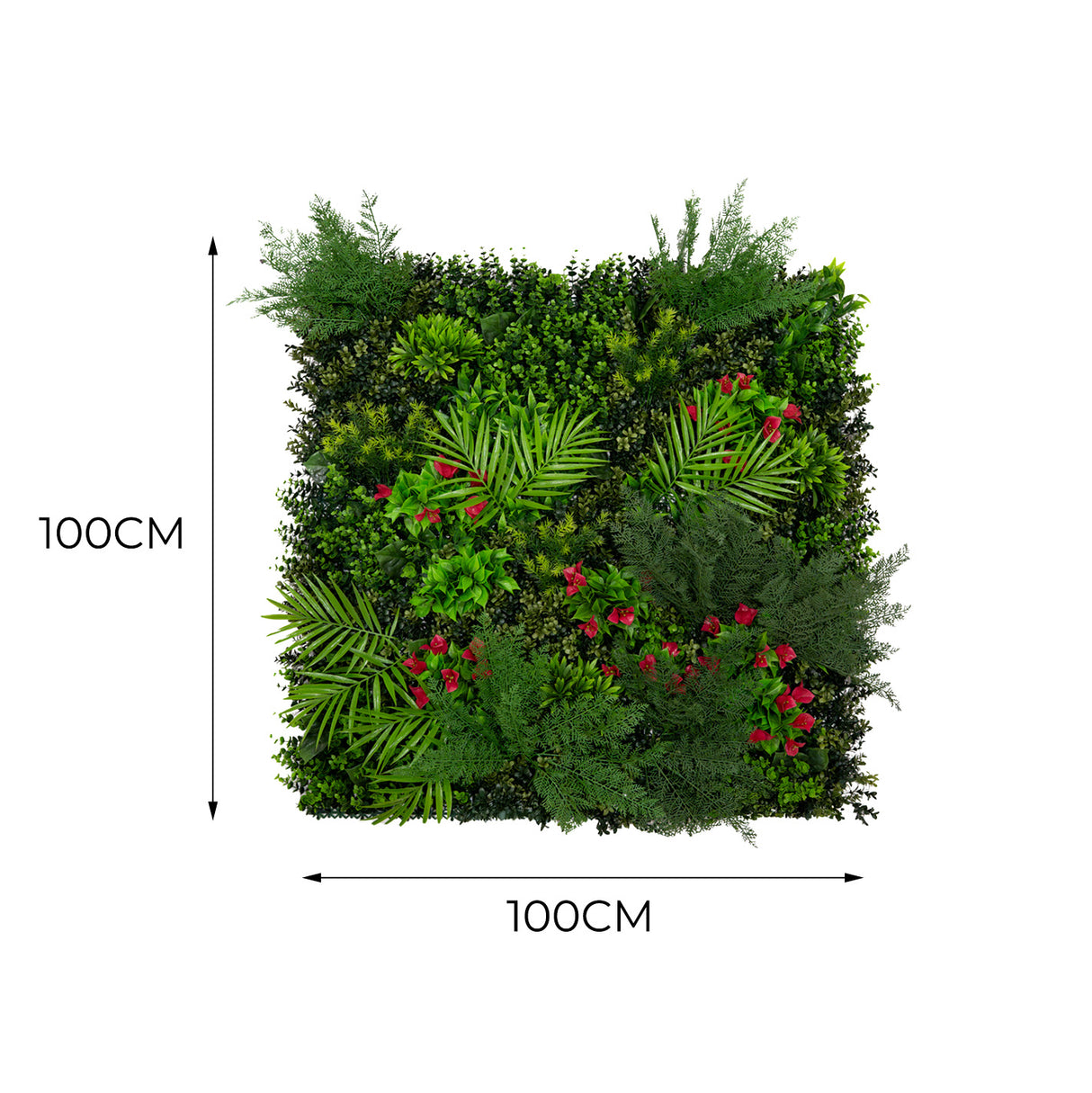 Painel de Parede de Jardim Vertical Artificial Mira- 100cm x 100cm