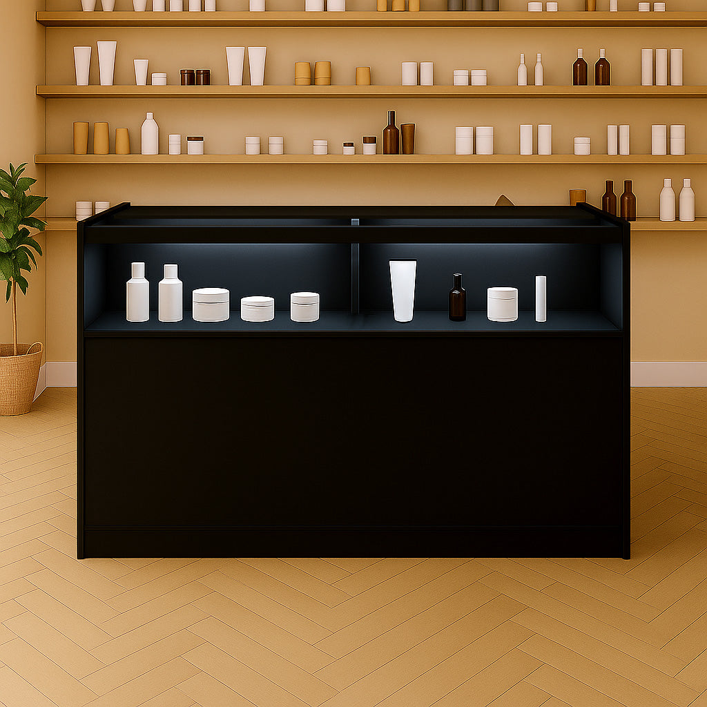 Balcão Comercial com Luz LED B1500 – Preto