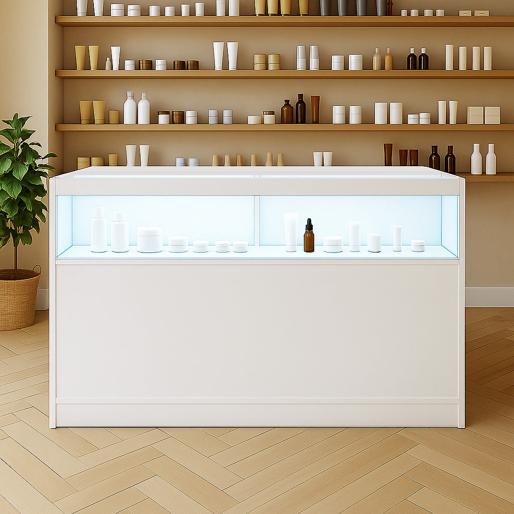 Balcão Comercial com Luz LED B1500 – Branco