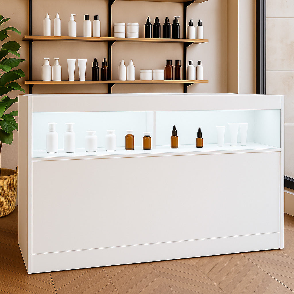 Balcão Comercial com Luz LED B1500 – Branco