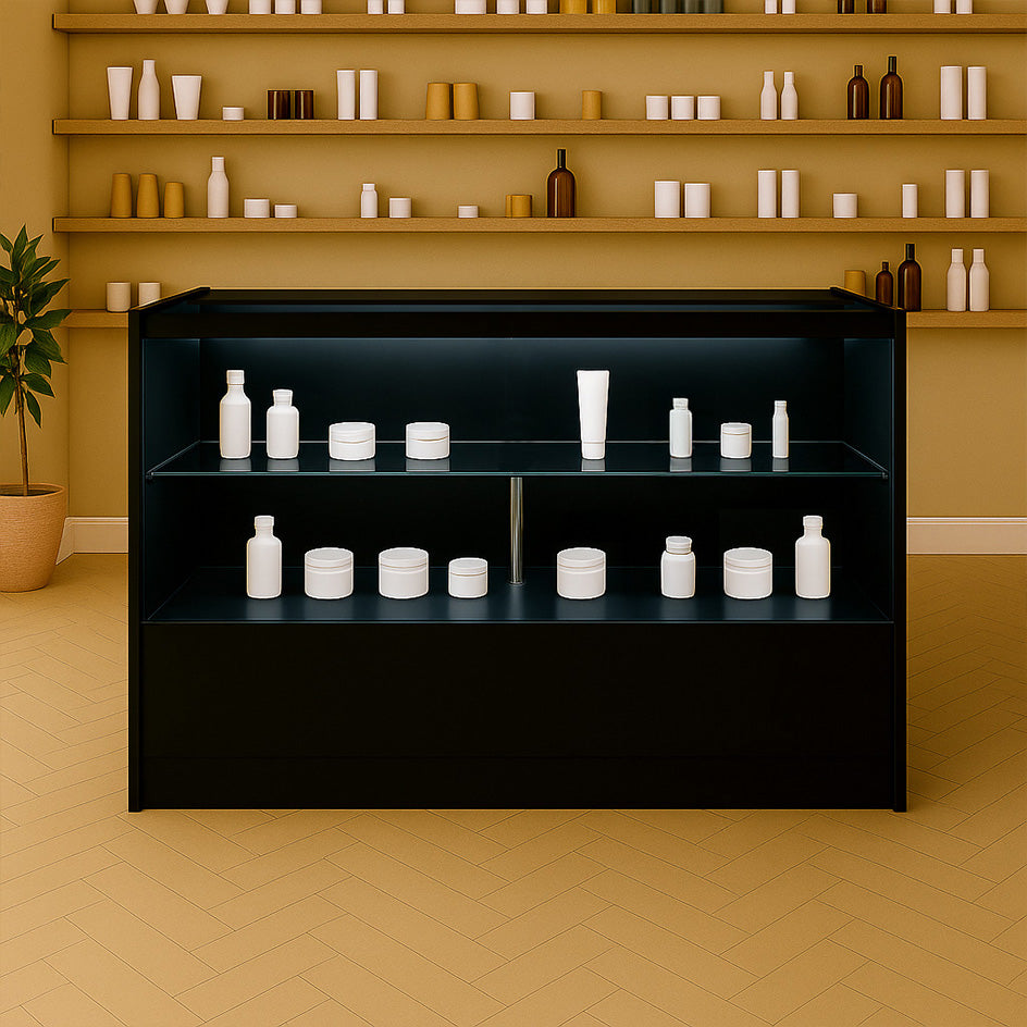 Balcão Comercial com Luz LED C1500 – Preto