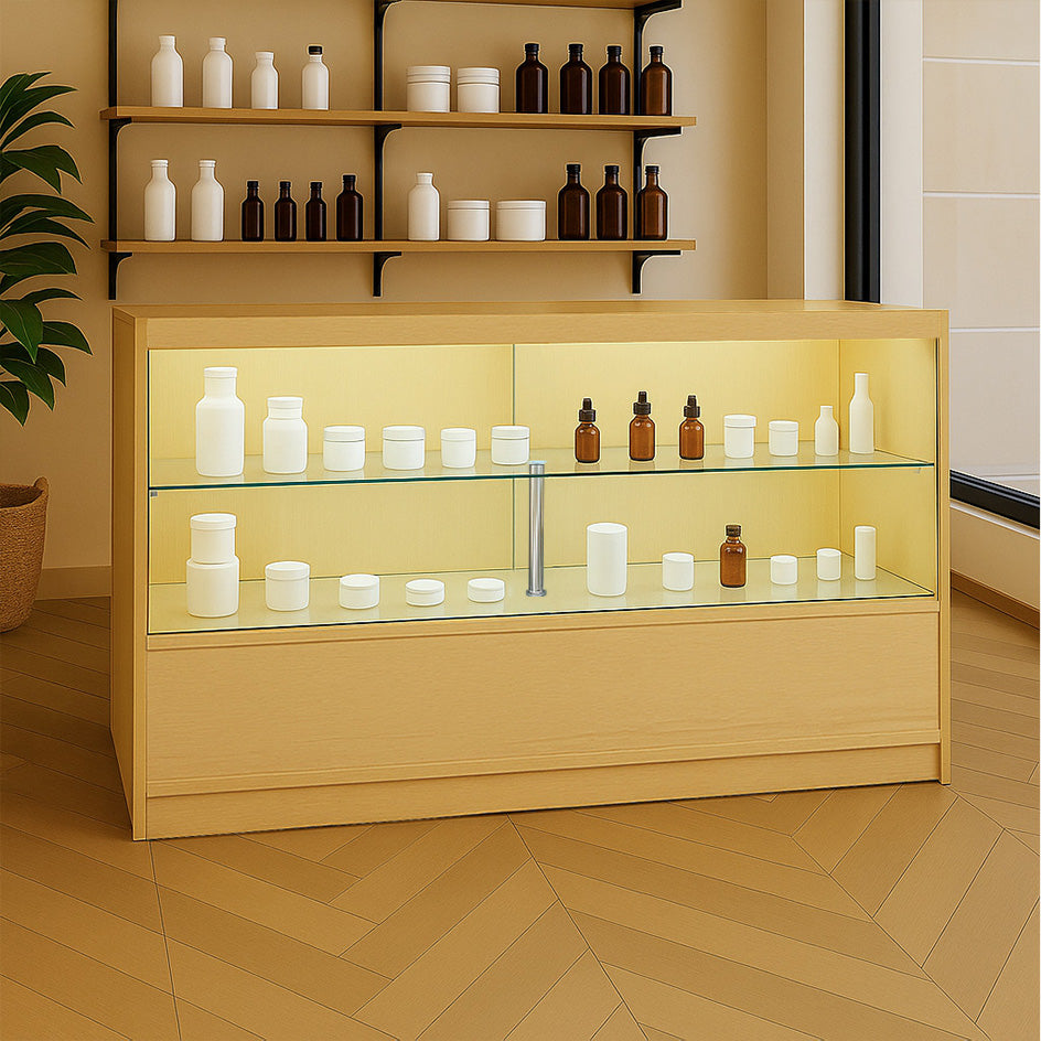 Balcão Comercial com Luz LED C1500 – cor Maple