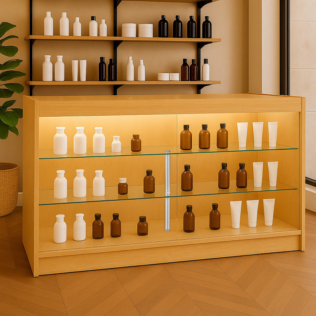 Balcão Comercial com Luz LED K1500 – cor Maple