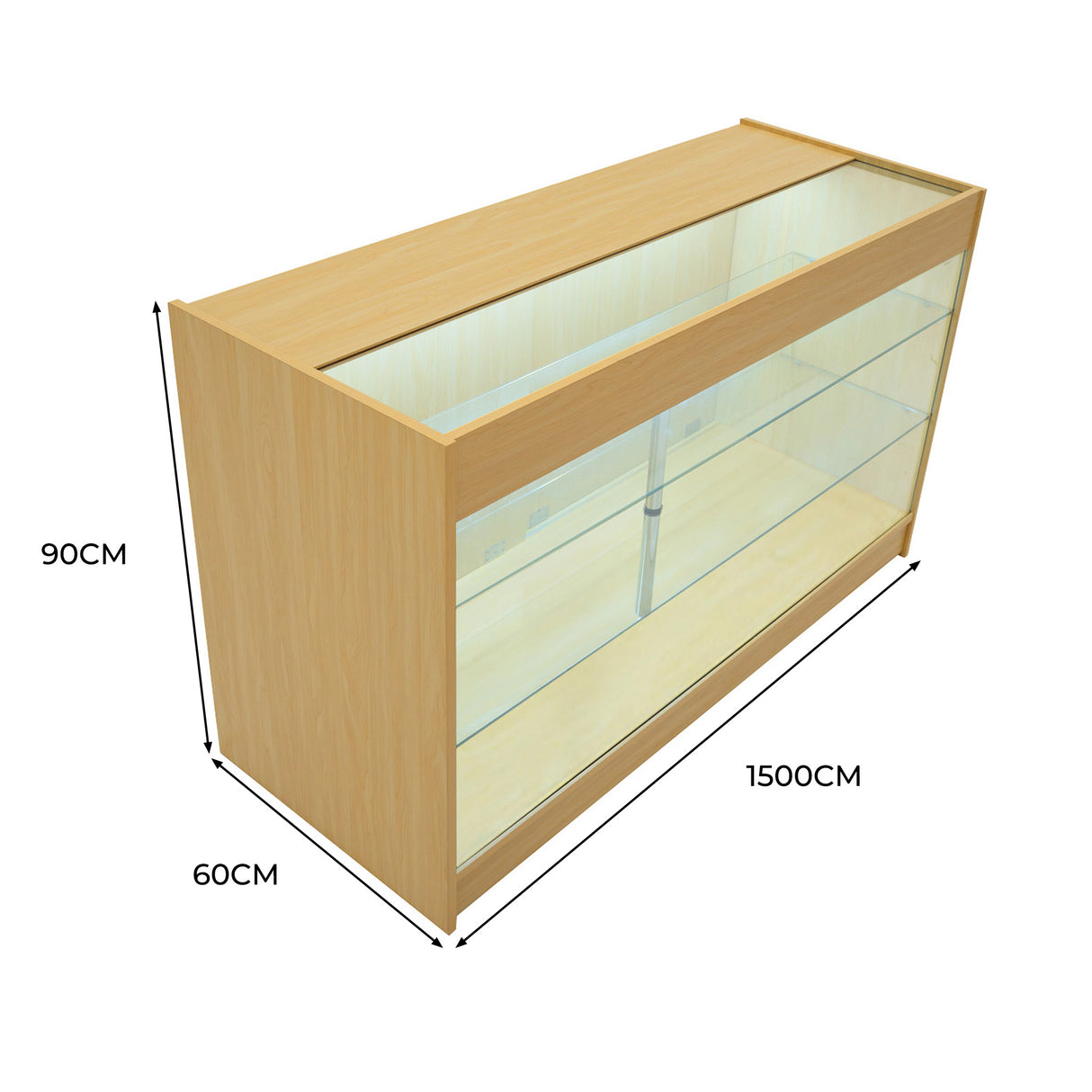 Balcão Comercial com Luz LED K1500 – cor Maple