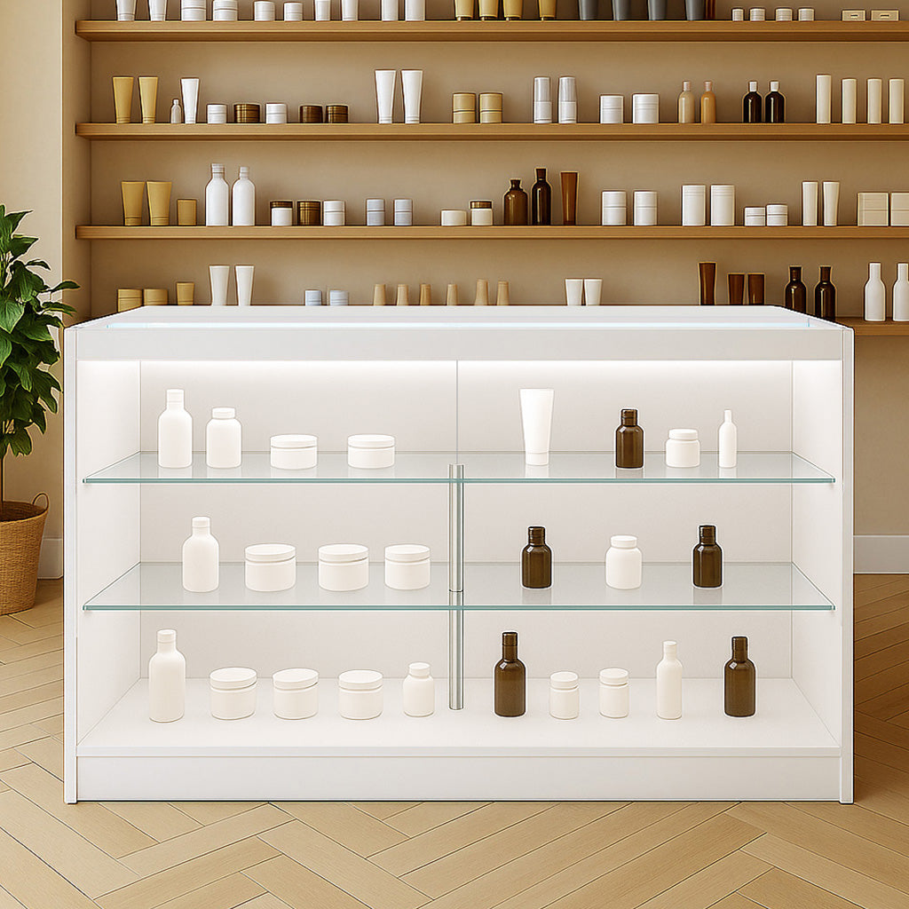 Balcão Comercial com Luz LED K1500 – Branco