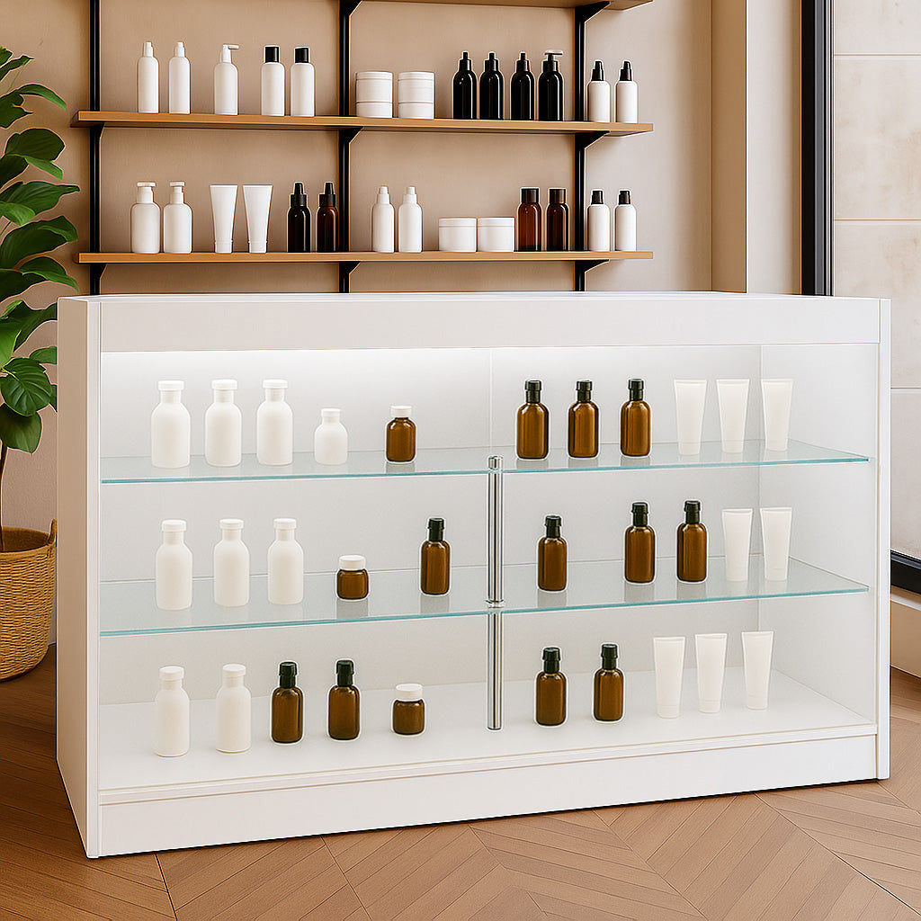 Balcão Comercial com Luz LED K1500 – Branco