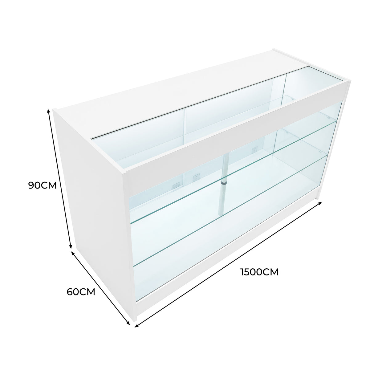 Balcão Comercial com Luz LED K1500 – Branco