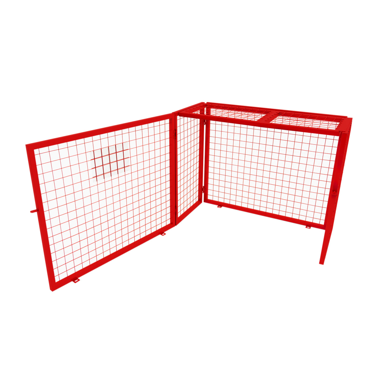 Gaiola Dobrável para Garrafas de Gás - 92cm x 110cm x 50cm - Vermelha