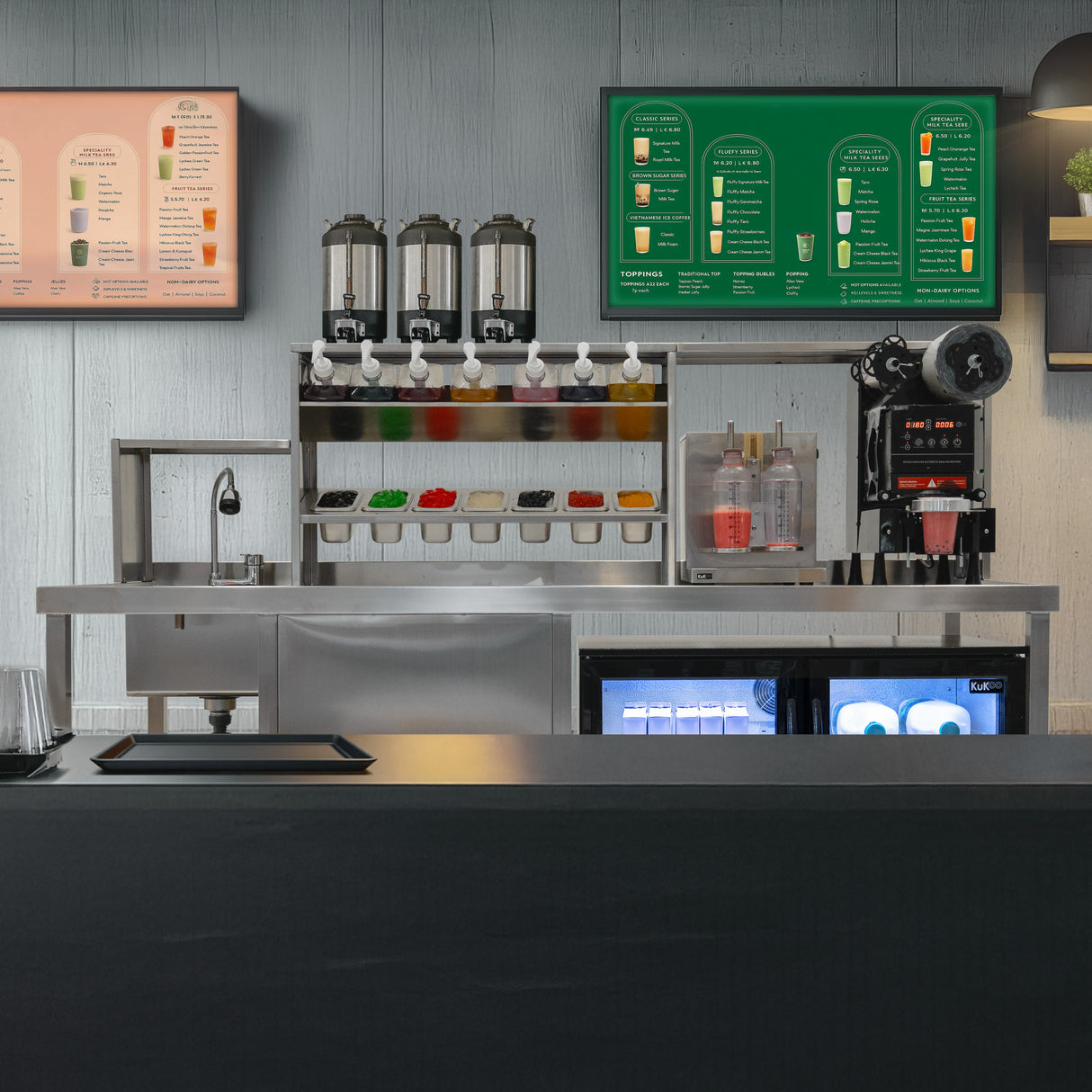 Estação de Trabalho para Bubble Tea