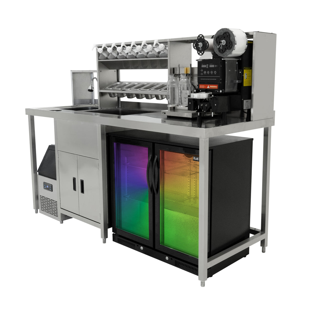 Conjunto completo de estação de trabalho para chá de bolhas