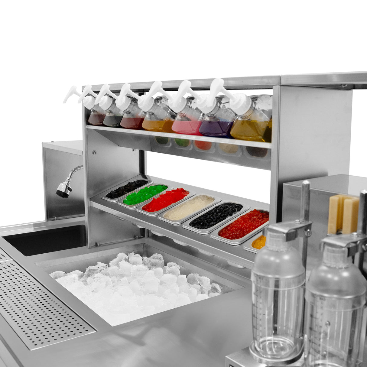 Conjunto completo de estação de trabalho para chá de bolhas