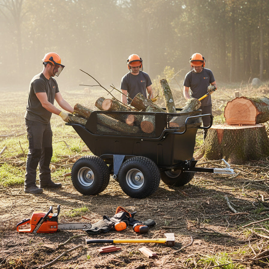 Reboque basculante de 4 rodas
