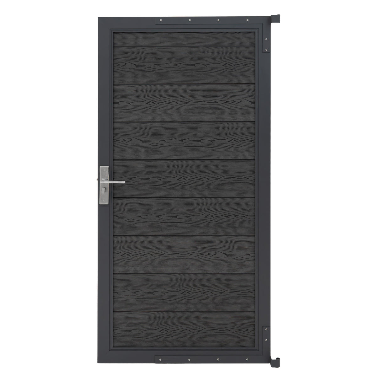 Portão de Vedação Exterior em WPC e Alumínio | Cinza