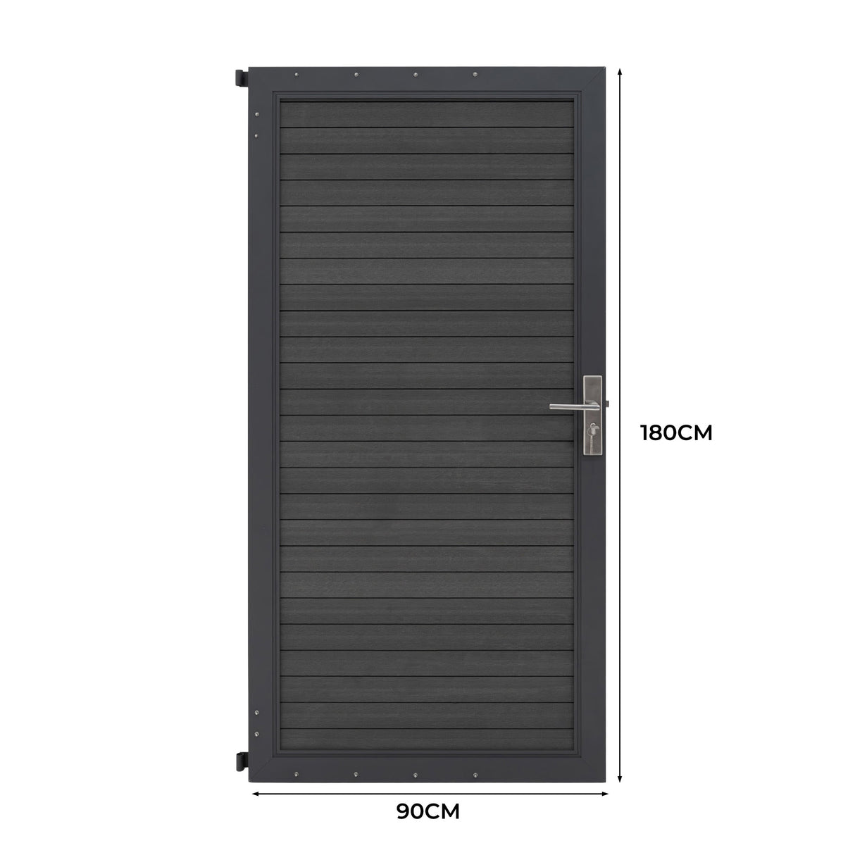 Portão de Vedação Exterior em WPC e Alumínio | Cinza