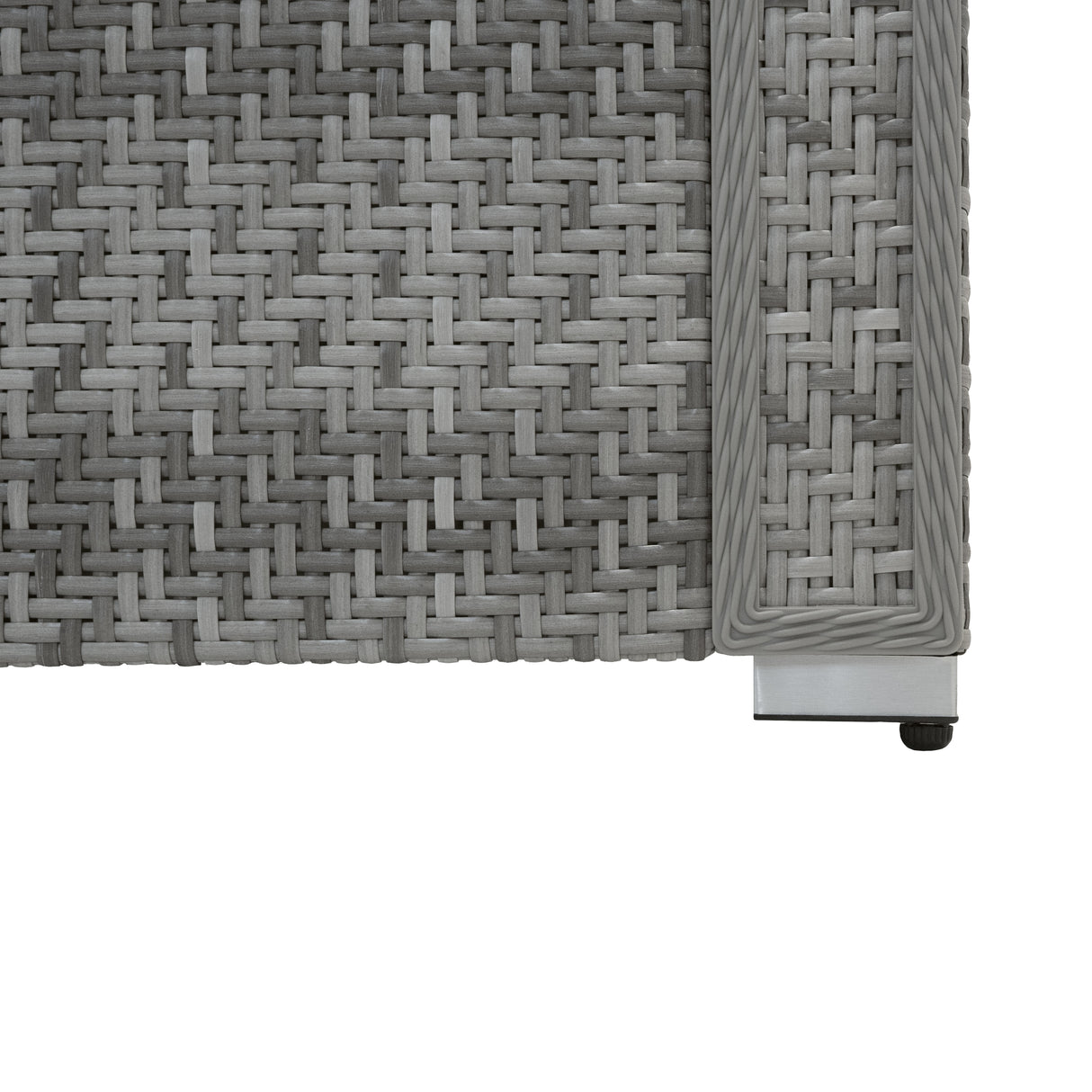 Conjunto Modular de Móveis de Pátio de Ratã - Cinza | 7 Peças