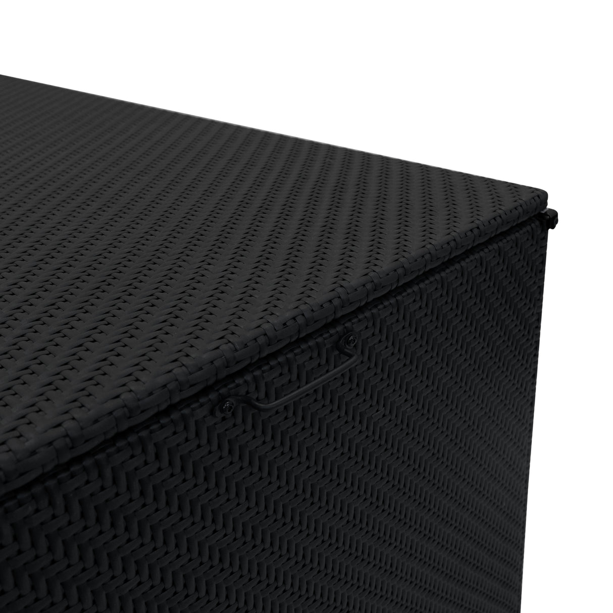 Conjunto Modular de Ratán (7 peças) com Caixa de Armazenamento 996L (Preto)