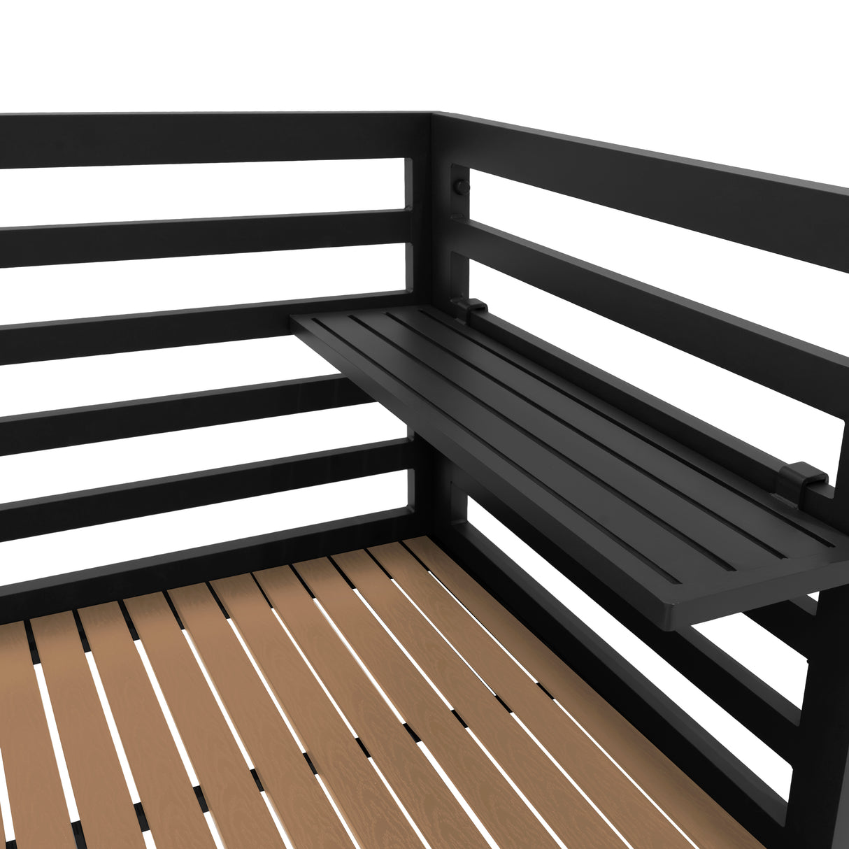 Conjunto de Cozinha Exterior de Alumínio e Madeira de 3 Peças