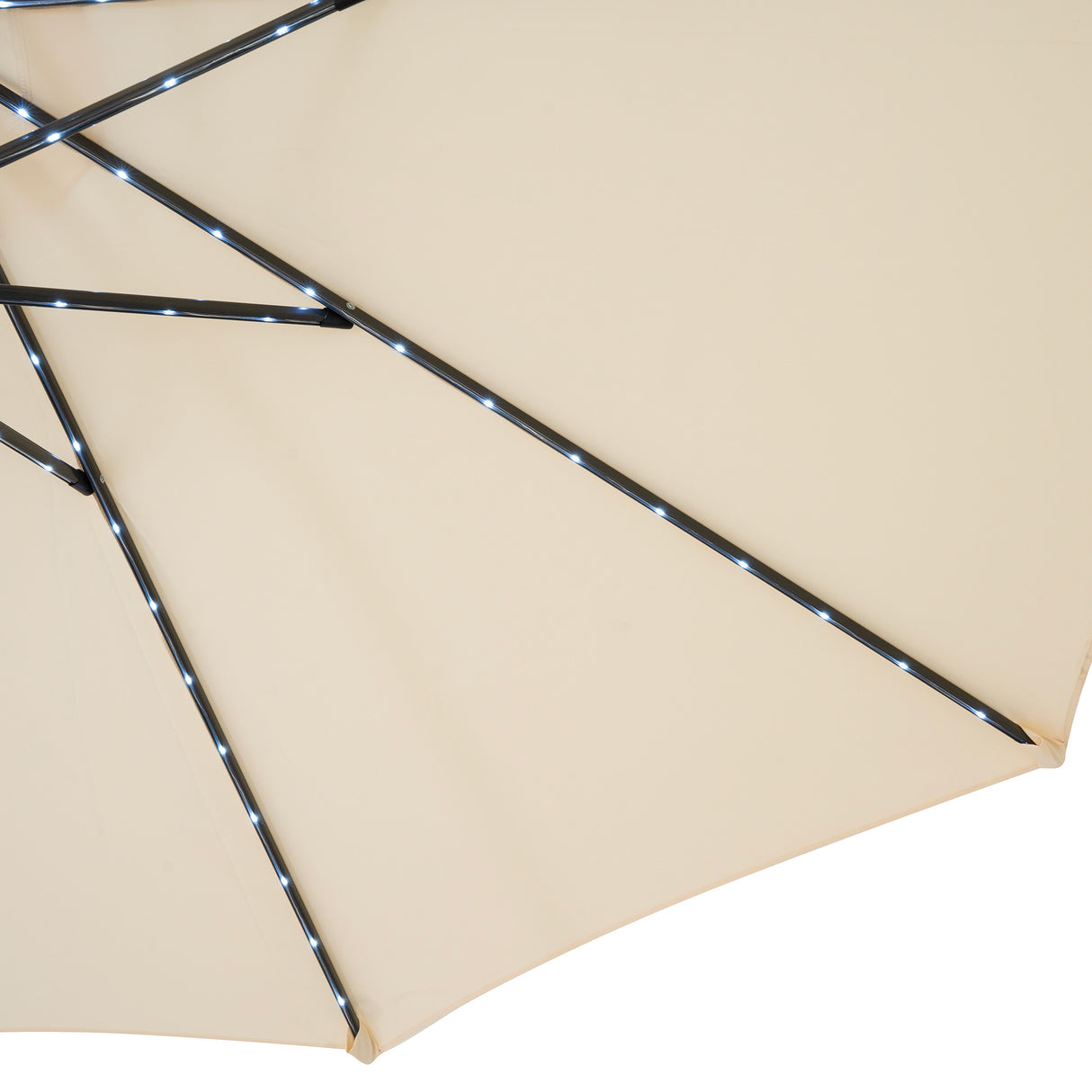 Guarda-Sol Inclinável LED 2,7 m – Creme
