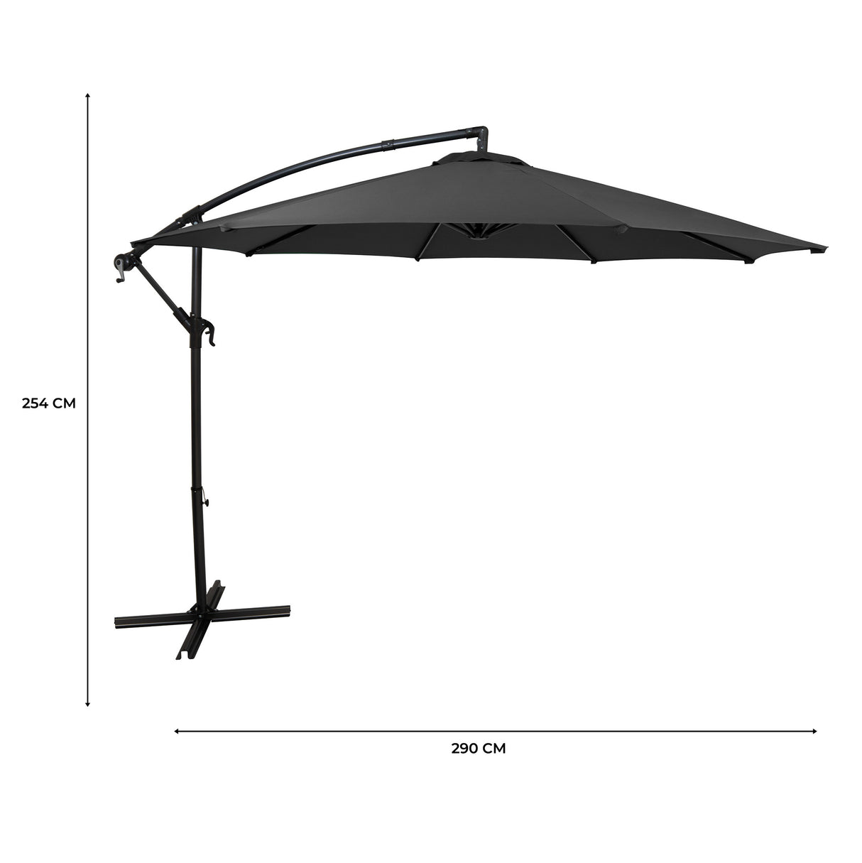 Guarda-Sol Suspenso 3 m – Cinzento