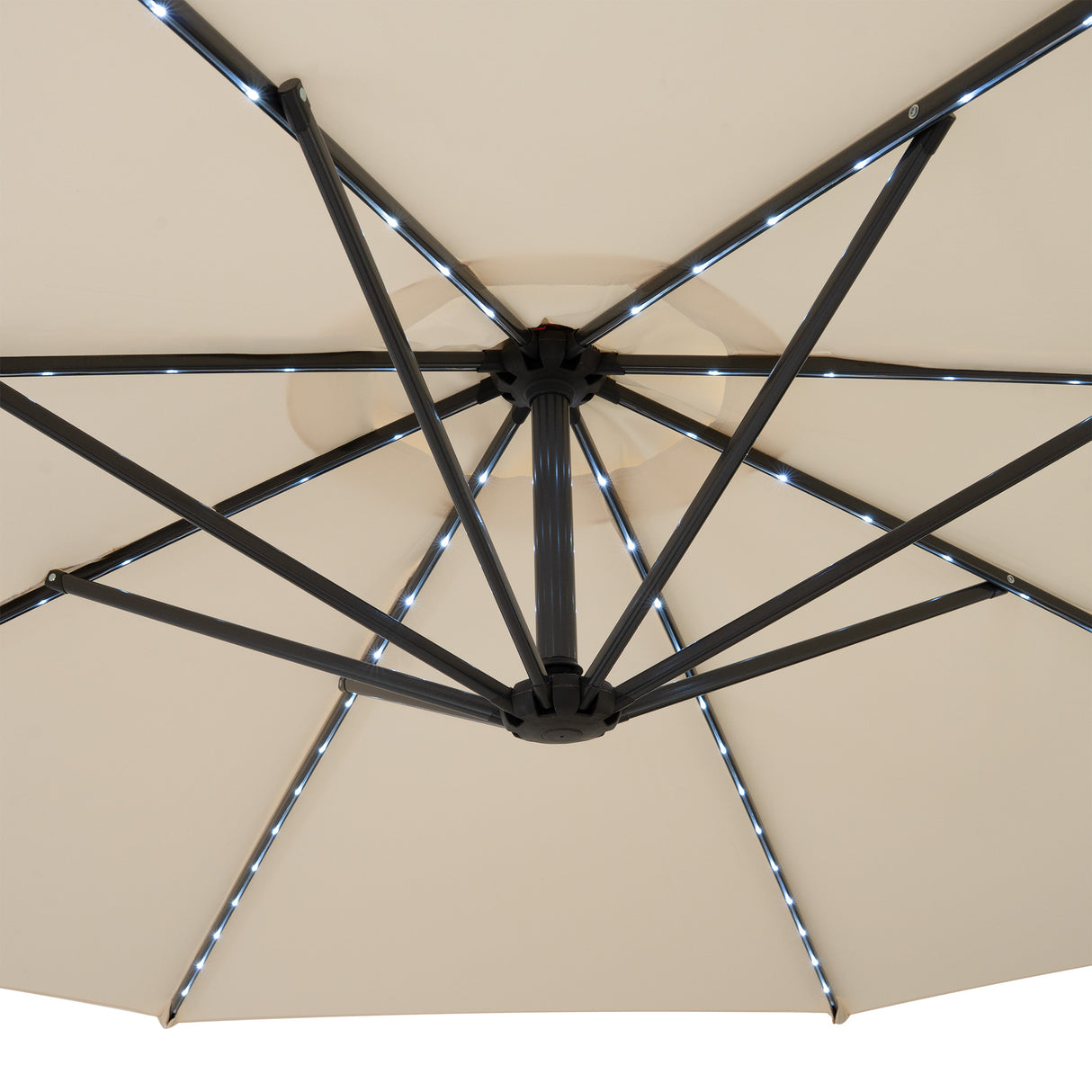 Guarda-Sol Suspenso LED 3 m – Creme