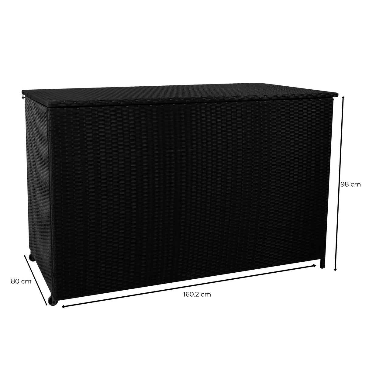 Baú de Arrumação em Rattan 996L – Preto