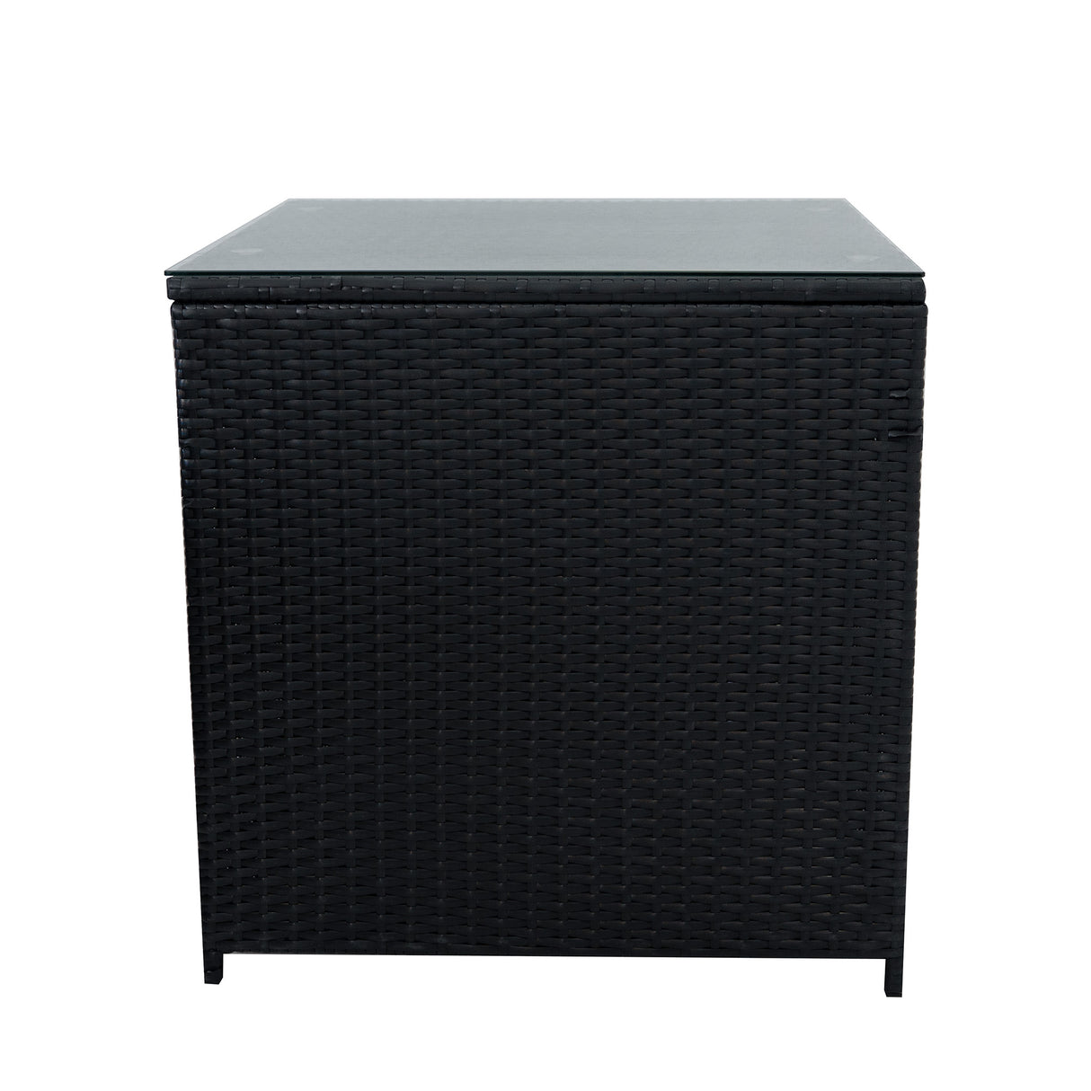 Conjunto de Jardim em Rattan 11 Lugares com Mesa de Fogo a Gás – Preto