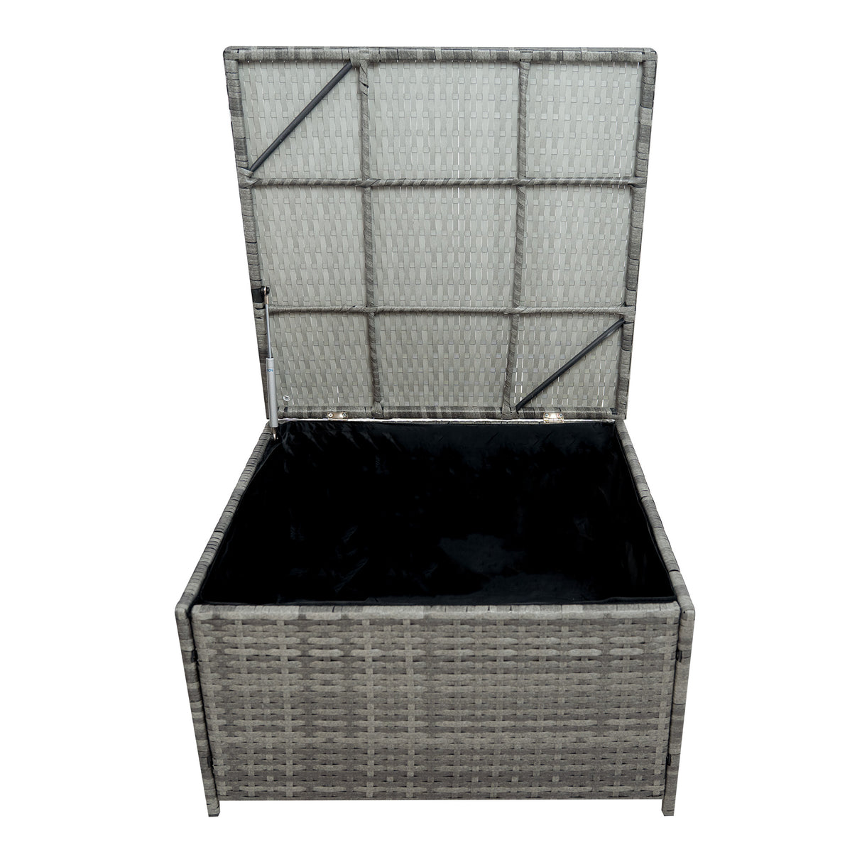 Conjunto de Jardim em Rattan 11 Lugares com Mesa de Fogo a Gás – Cinzento