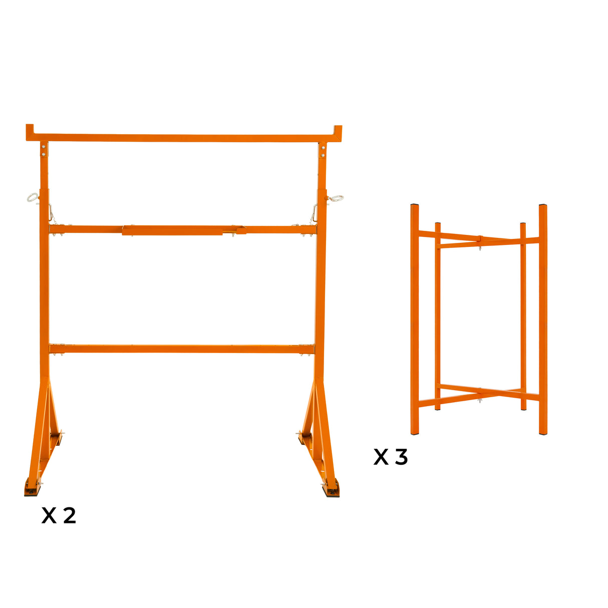 2 Cavaletes de obra e 3 Suportes para Argamassa de 75 cm