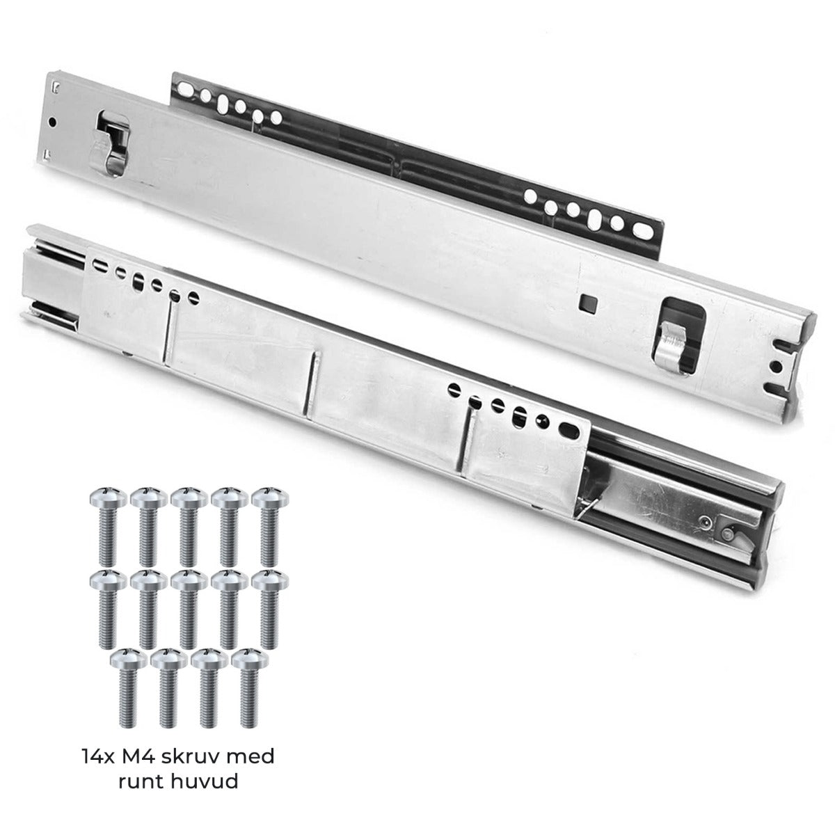 5 Cestos Removíveis para Armá rio de Cozinha de 50cm de Largura com Guias Telescópicas