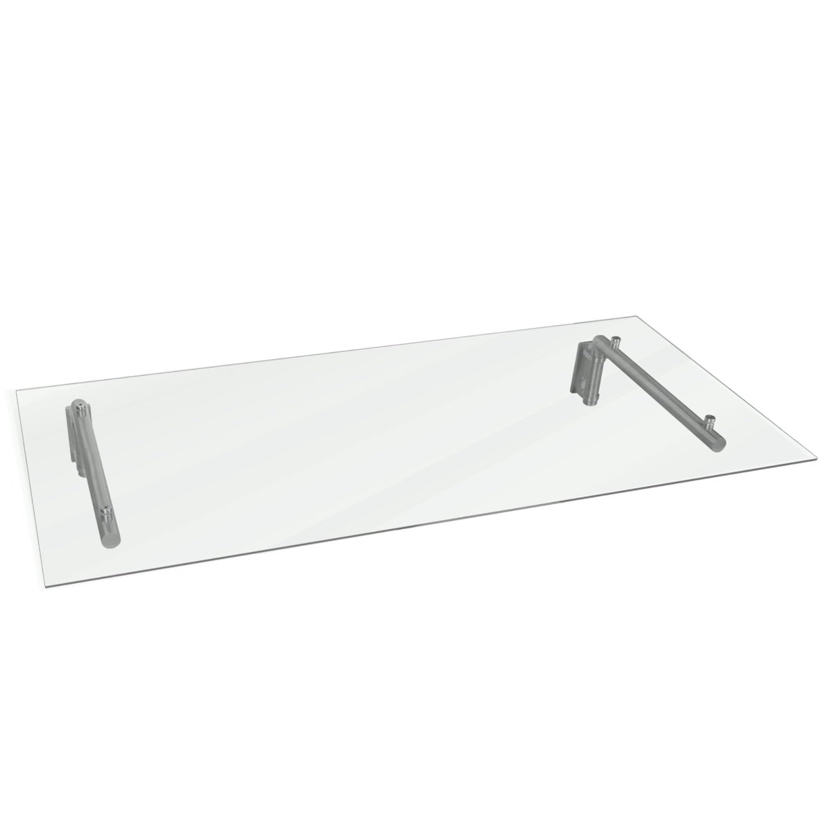 Cobertura e suportes de vidro, 120 cm de largura, 80 cm de profundidade