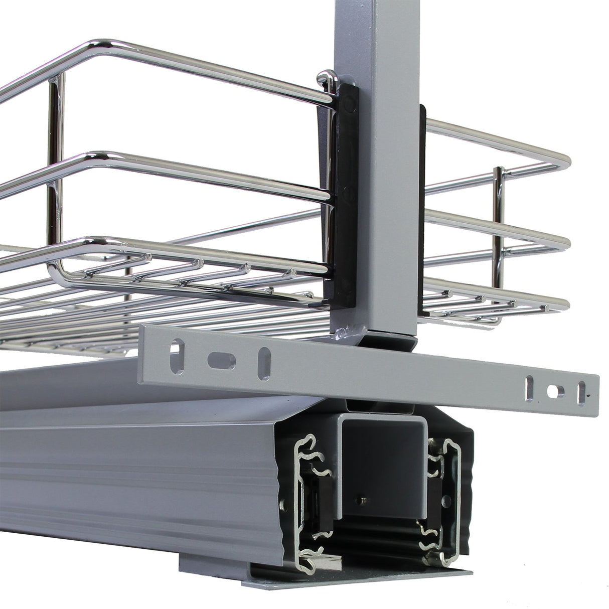 Coluna de cozinha destacá vel em aço inoxidá vel com 6 cestos de altura 190-220 cm