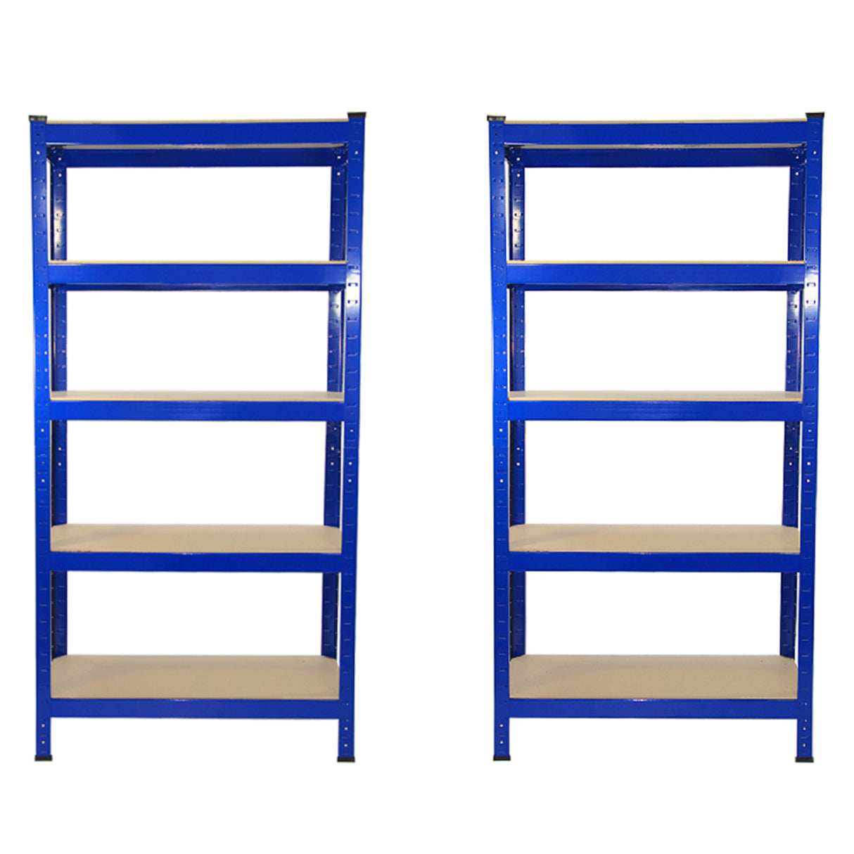 2 x prateleiras de metal azul T-RAX 75cm x 150cm x 30cm