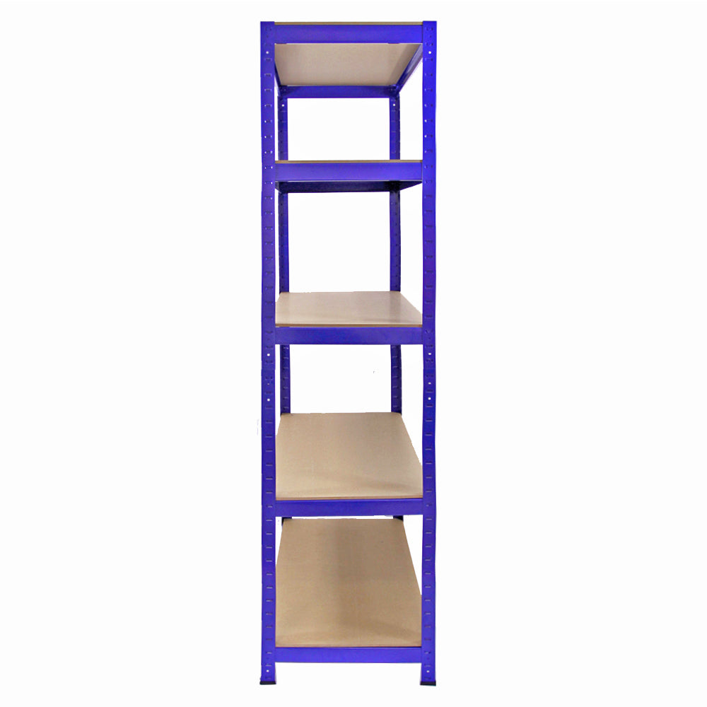 5 x Estanterias T-Rax 90 cm, Conectores de Baía & Martelo - Azul