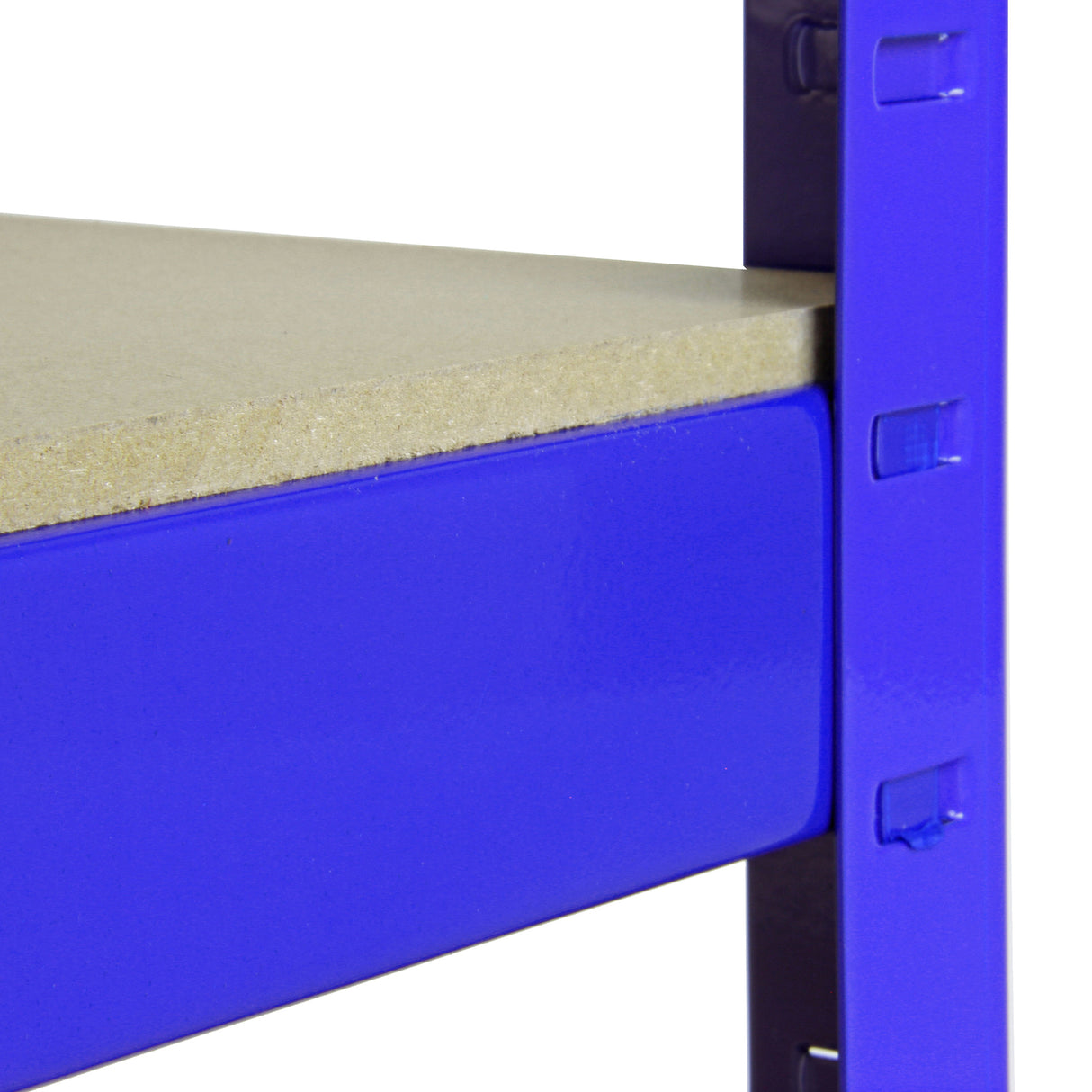 4 x Estanterias T-Rax 90 cm, Conectores de Baía & Martelo - Azul