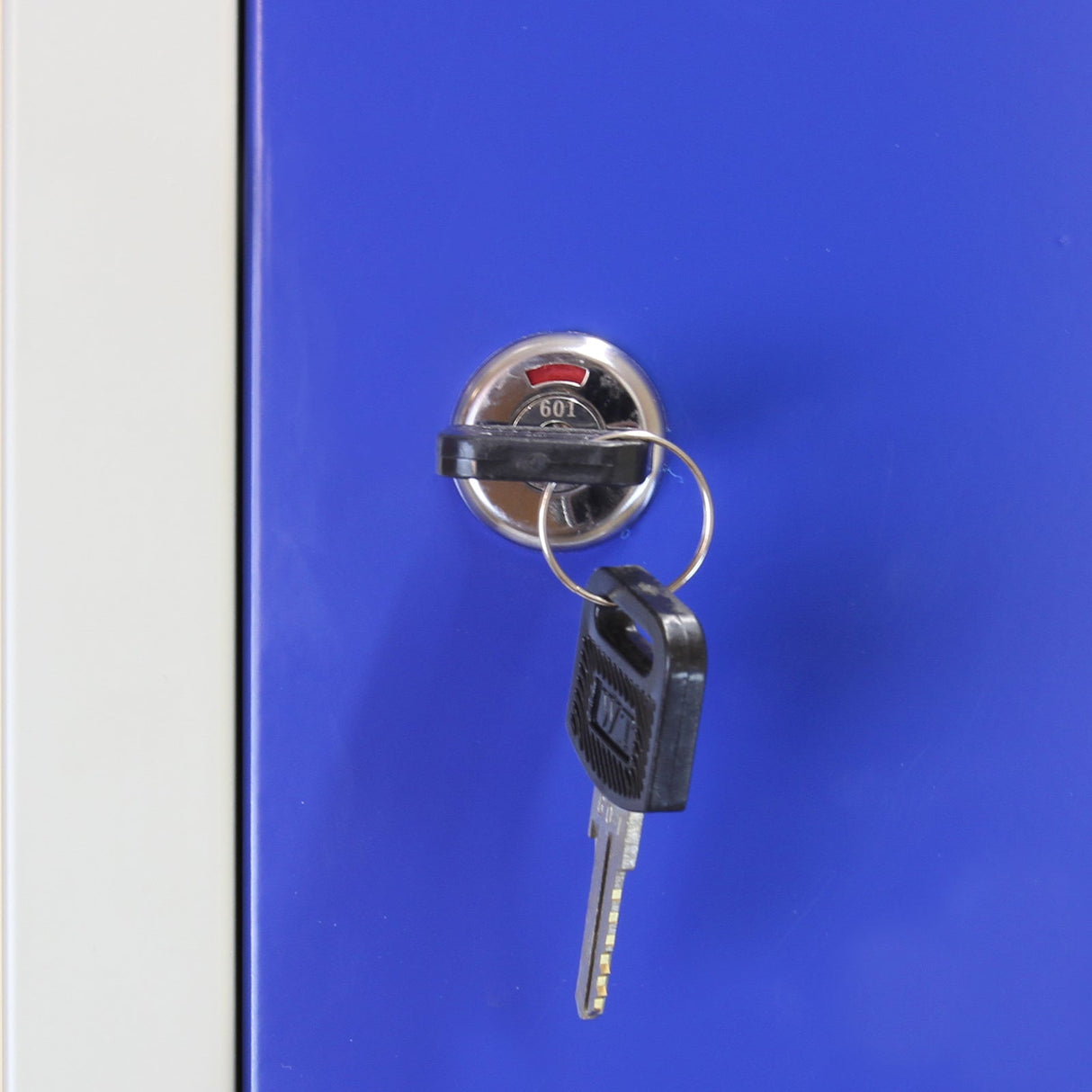 Armário Horizontal para Montar com 3 Portas de Aço Azul para Escolas