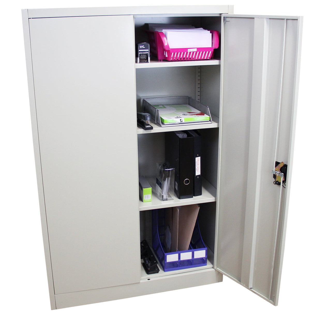 Cómoda de escritório com 2 portas e 3 prateleiras ajustá veis