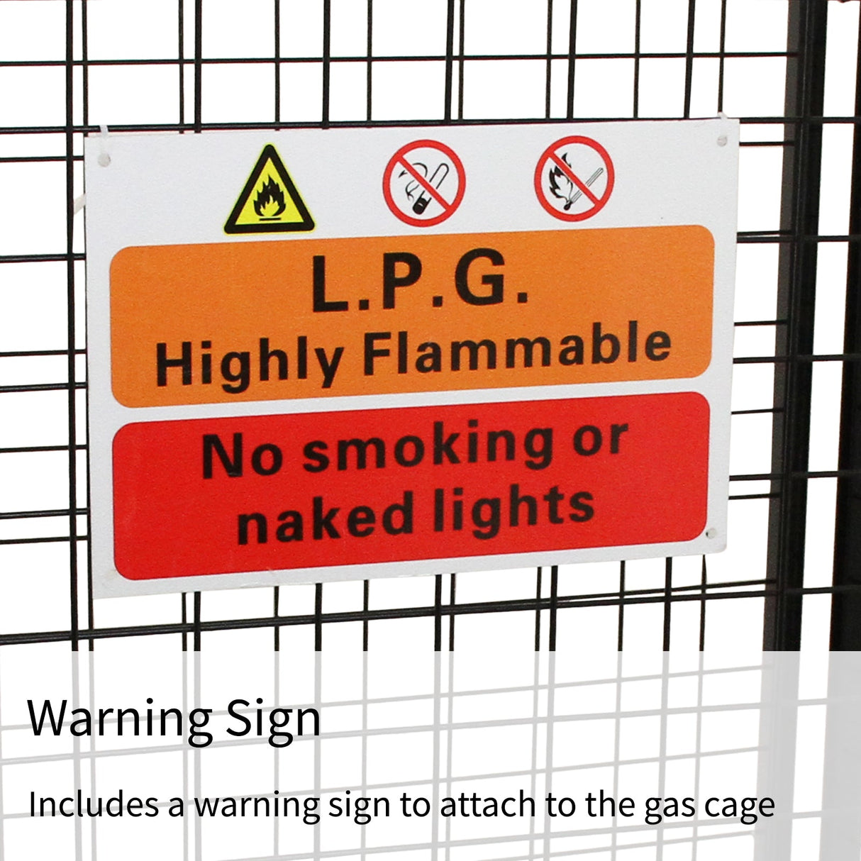 Gaiola Metá lica 92cm para 3 Cilindros de Gá s 19kg Aço Galvanizado Impermeá vel